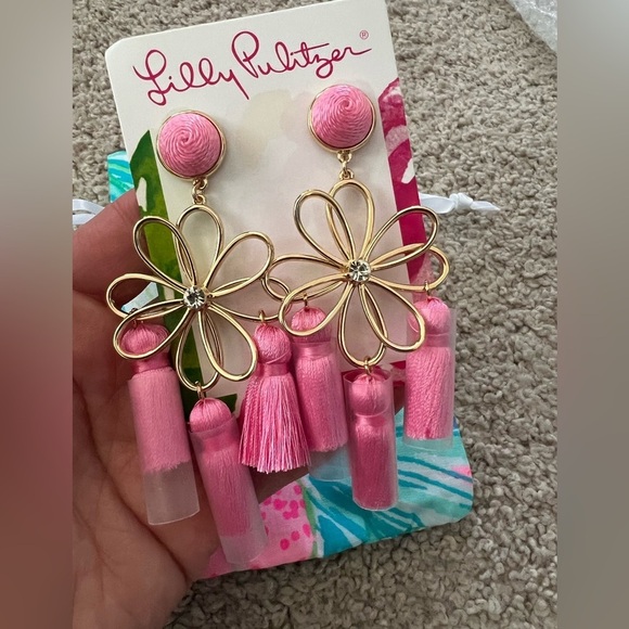 Lilly Pulitzer Come On Clover Earrings - NWT - Picture 5 of 6